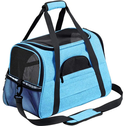 Airline Approved Soft Pet Carrier Bag - up to 20lbs, M/L, with Mat, 5 Colors