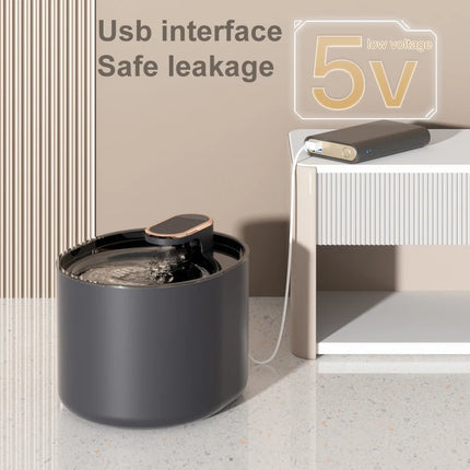 3L Ultra Silent Cat Water Fountain with LED Light - 2 Flow Modes, 4-Layer Filter, USB Powered