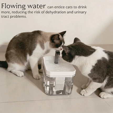 1.5L Automatic Filter Cat Water Fountain - Fresh Flow, USB, Quiet for Cats & Small Dogs