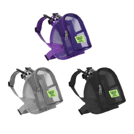 Mesh Nylon Pet Sling Carrier Handbag - Lightweight, All Seasons, Purple/Grey/Black/Blue