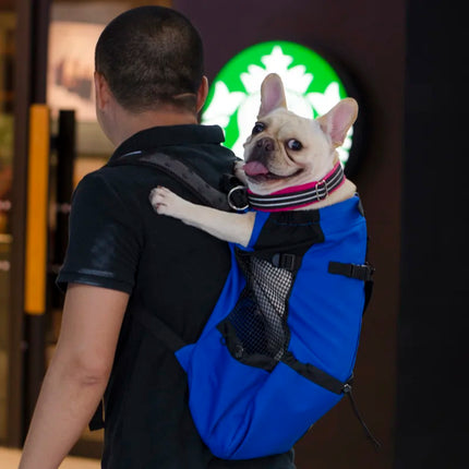 Polyester Breathable Large Dog Carrier Backpack - 1-4kg/4.5-8kg/8.5-15.5kg/16-30kg, Cycling & Travel, Gray/Blue/Red/Black