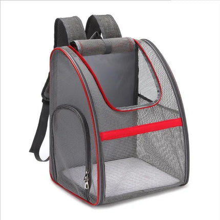 Fully Transparent Foldable Pet Backpack - Breathable Portable Carrier for Dogs & Cats