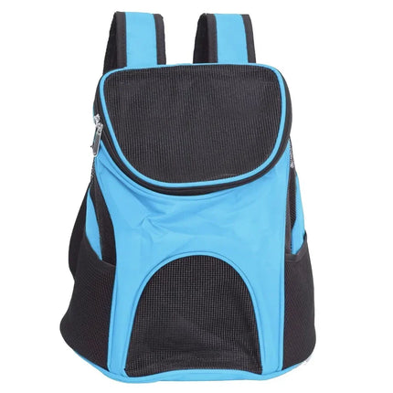 Nylon Mesh Pet Carrier Backpack - 30x31x33cm, EPE Foam Padded, up to 3kg, Red/Black/Blue/Coffee