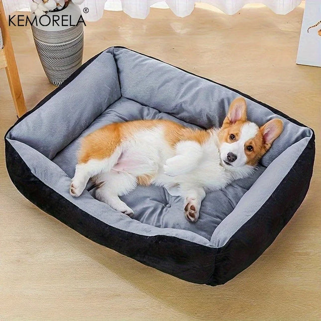 Orthopedic Plush Dog Bed - High Rebound PP Fill, Breathable, All Seasons (S-XXL)