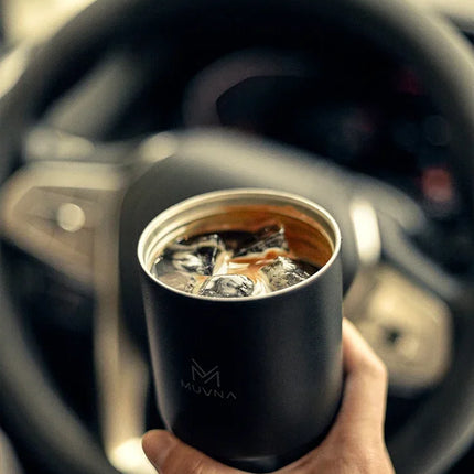 IN Stock MUVNA Coffee Insulated Cup, 260ML/450ML Outdoor Portable Ice Cup Travel Coffee Mug Spill Proof with Lid Car Thermos Cup