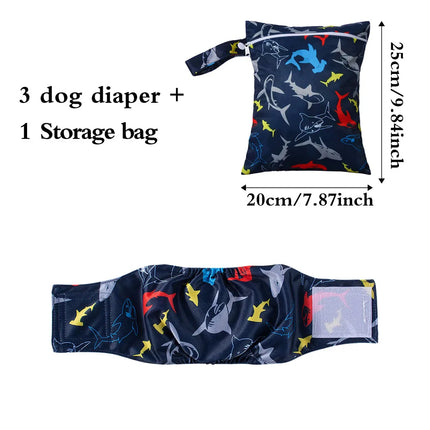 Washable Pet Dog Diapers Males Absorbent Adjustable Puppy Big Dog Physiological Pants for Dogs Reusable Pets Dogs Panties Shorts