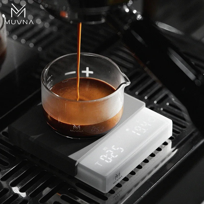 IN Stock MUVNA Prosecco Mini Digital Coffee Scale, 0.1g High Precision Electronic Scale Espresso/Drip Coffee with Tare Function