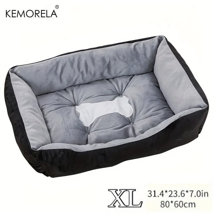 Orthopedic Plush Dog Bed - High Rebound PP Fill, Breathable, All Seasons (S-XXL)