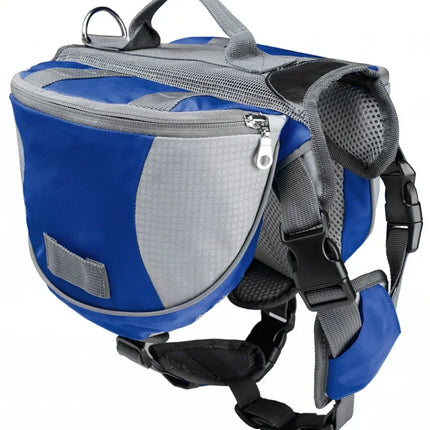 Oxford Dog Self-Carry Saddle Backpack - S(7.5-18kg)/M(18-28kg)/L(28-40kg), Reflective, Orange/Blue/Red/Black