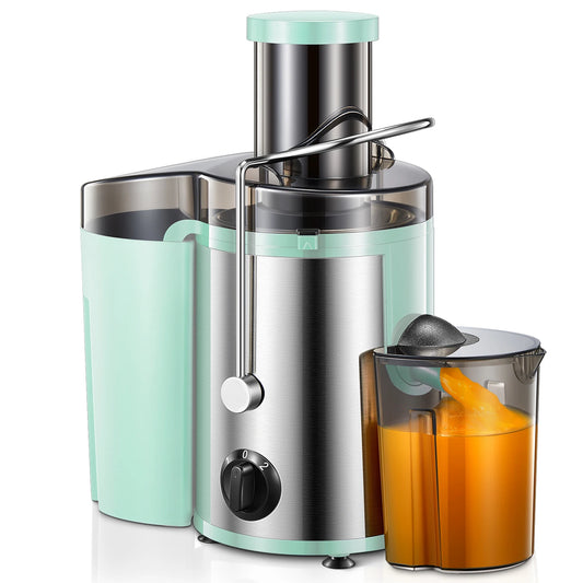 Juicer Machine, 800W Centrifugal Juicer Extractor with Wide Mouth 3” Feed Chute for Fruit Vegetable, Easy to Clean, Stainless St