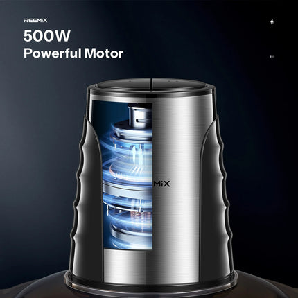 Food Processors with 2 Large Bowls(12 Cup+12 Cup), Reemix Electric Chopper with Powerful 500W Copper Motor