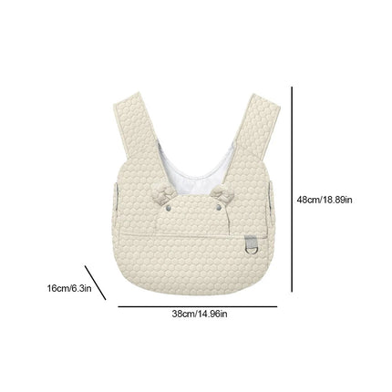 Portable Pet Chest Backpack - Travel Carrier for Cats & Dogs, Gray/White