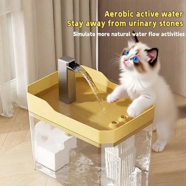 1.5L Automatic Filter Cat Water Fountain - 5 Colors, USB Quiet Pump for Cats & Small Dogs