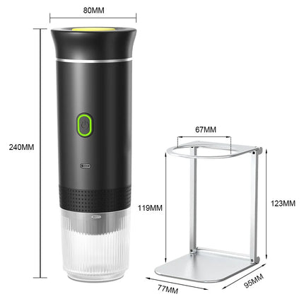 3-in-1 Capsule Powder Travel Coffee Maker Wireless Electric Portable Espresso Coffee Machine for Car & Home Camping Coffee Maker