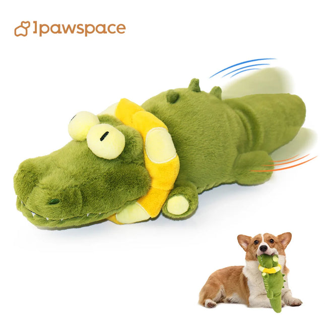 Automatic Flapping Plush Dog Toy - Motion-Activated Squeaky Self-Play Toy for Indoor Dogs