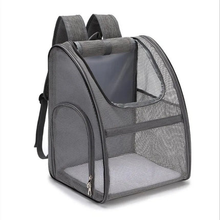Fully Transparent Foldable Pet Backpack - Breathable Portable Carrier for Dogs & Cats