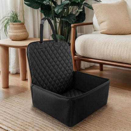 Dog Car Booster Seat - Waterproof Semi-Enclosed Oxford Fabric with Anti-Slip Base, 50x41x24cm