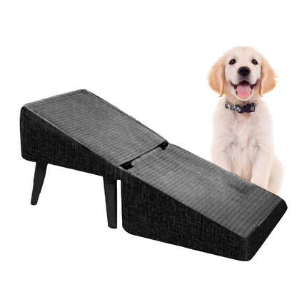 Foldable Dog Ramp & Footstool for Small Dogs and Cats - Anti-Slip with Suction Cup Base