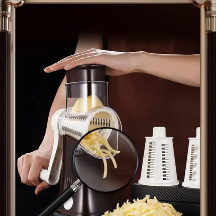 Vegetable Slicer Cutter Manual Drum Grater Multifunction Rotary Cheese Grater Kitchen Veggie Chopper Food Shredder Meat Grinder