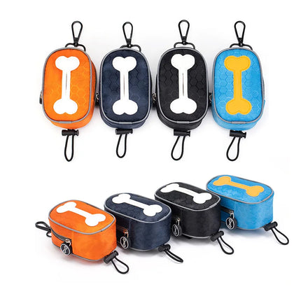 Dog Poop BagHangable Dispenser Zipper Dogs Walking Accessory Waste Bag Holder Portable Cute Garbage Bags Organizer Pet Supplies