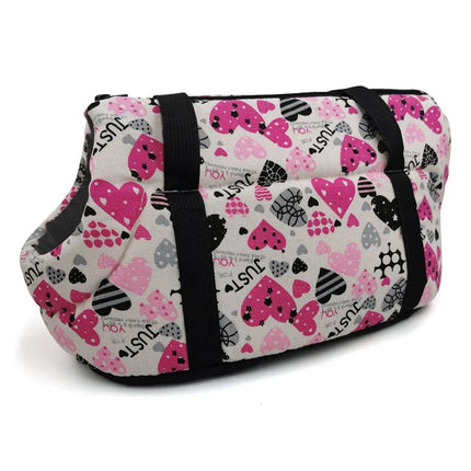 Oxford Fleece Dog Sling Carrier - S(38x20x25cm, up to 6kg) / L(43x30x28cm, up to 12kg), Built-in Hook, Windproof, Style A & B