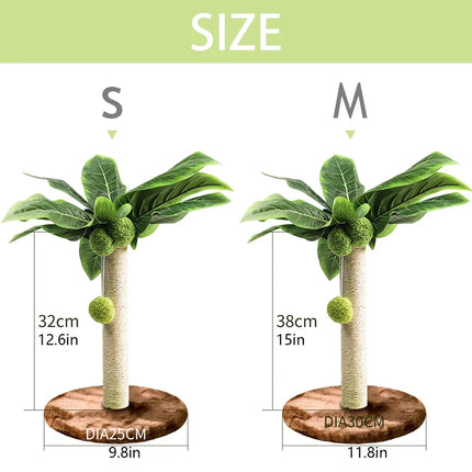 Cat Scratching Post with Dangling Balls For Kitten Cute Palm Tree Cat Scratching Posts Indoor Sisal Rope Cats Posts Pet Products