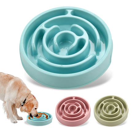 Maze Style Slow Feeder Dog Bowl - Non-Slip, Anti-Gulping for Dogs & Cats