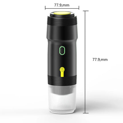 Foombthe 3-in-1 Capsule Powder Coffee Maker Electric Portable Coffee Machine Portable Italian Espresso Machine for Car & Home