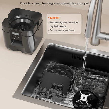 ZYfeeder Smart Automatic Cat Feeder - Button or WiFi, LCD Timer, 50-100g Portions for Cats & Dogs