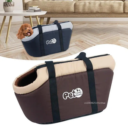 Oxford Fleece Dog Sling Carrier - S(38x20x25cm, up to 6kg) / L(43x30x28cm, up to 12kg), Built-in Hook, Windproof, Style A & B