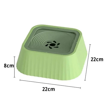 Pet Water Bowl with Floating Plates - No Spill, Anti-Splash, Slow Feeder for Dogs