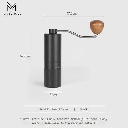 IN Stock MUVNA GM1 Adjustable Manual Coffee Grinder Coffee Grinder with Stainless Steel 38mm Conical Burr Portable Grinder