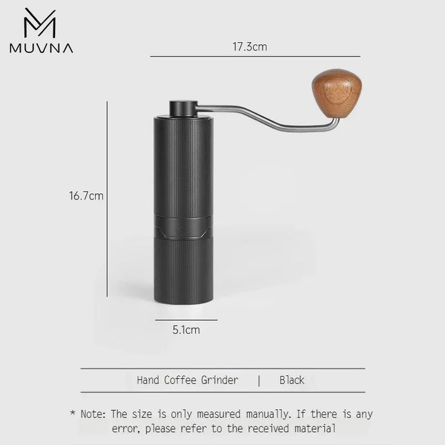 IN Stock MUVNA GM1 Adjustable Manual Coffee Grinder Coffee Grinder with Stainless Steel 38mm Conical Burr Portable Grinder