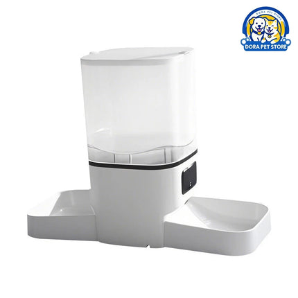 6L Smart Automatic Pet Feeder with Adjustable Camera - LCD Timer, Rechargeable + Battery Backup