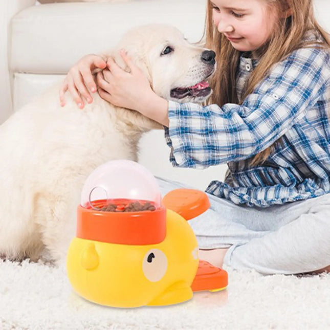 Duck Slow Feeder Dog Bowl - Interactive Snack Dispenser, Anti-Swallowing for Small & Medium Pets