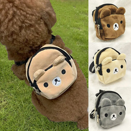 Durable Puppy Self-Carry Backpack - Adjustable Harness with Leash & Snack Bag for Dogs