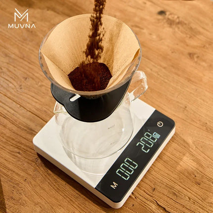 IN Stock MUVNA Prosecco Digital Coffee Scale, 0.1g High Precision Electronic Scale Espresso/ Hand Drip Coffee with Tare Function