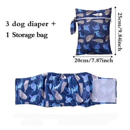 Washable Pet Dog Diapers Males Absorbent Adjustable Puppy Big Dog Physiological Pants for Dogs Reusable Pets Dogs Panties Shorts