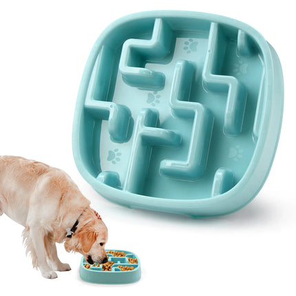 Maze Style Slow Feeder Dog Bowl - Non-Slip, Anti-Gulping for Dogs & Cats