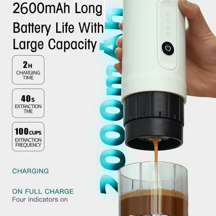 Tcolors USB coffee maker Capsule and Ground Coffee Machine Maker for Camping Outdoor With 100ml Large Water tank