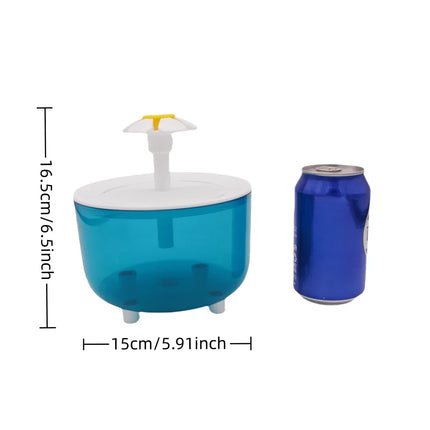 1.2L Silent USB Cat Water Fountain - Recirculating, Filter Foam for Cats & Small Dogs