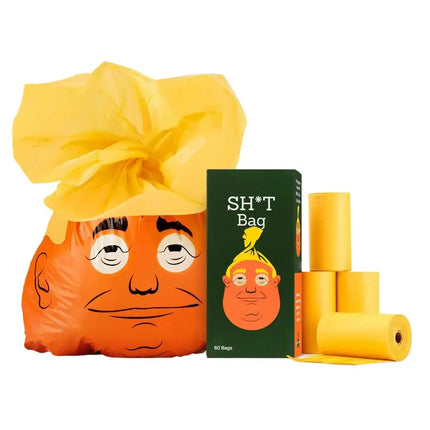 Pet Poop Bag 60 Pcs Trendy Funny New Design Dog Waste Disposal Bag Thickened Durable Pet Sanitation Accessory