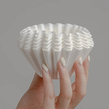 TIMEMORE 1-2Cups Basket Coffee Paper Filter Pour Over Filter Papers 50 Sheets;Fits B75 Coffee Dripper & 1-2 Cups Basket Dripper