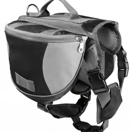 Oxford Dog Self-Carry Saddle Backpack - S(7.5-18kg)/M(18-28kg)/L(28-40kg), Reflective, Orange/Blue/Red/Black