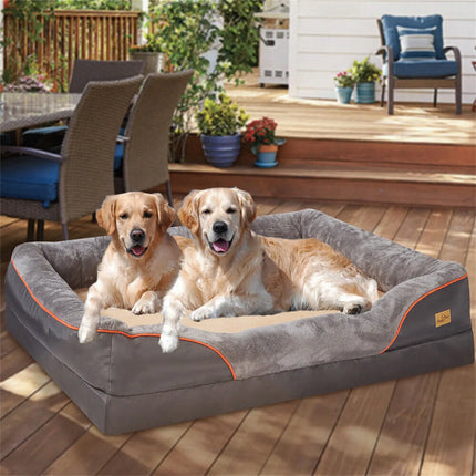 BINGOPAW Extra Large Orthopedic Dog Sofa Bed - Waterproof Sponge Foam, Removable Cover (L-XXXL)