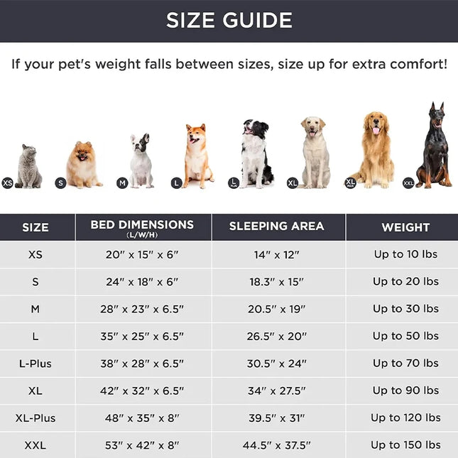 Orthopedic Dog Bed - Waterproof Corduroy with Removable Cover, Joint Pain Relief for Dogs & Cats