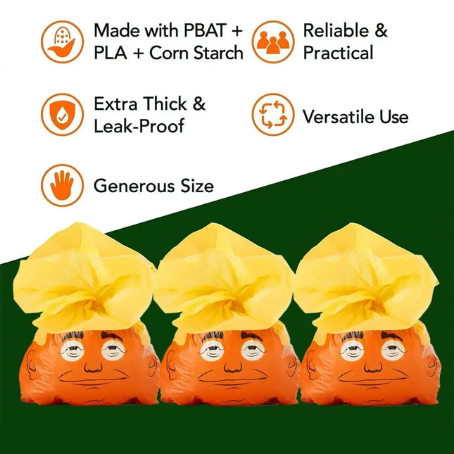 Pet Poop Bag 60 Pcs Trendy Funny New Design Dog Waste Disposal Bag Thickened Durable Pet Sanitation Accessory