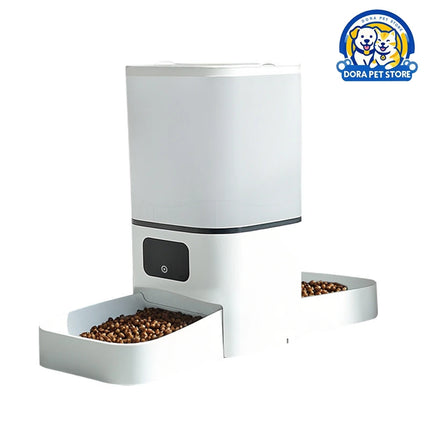 6L Smart Automatic Pet Feeder with Adjustable Camera - LCD Timer, Rechargeable + Battery Backup