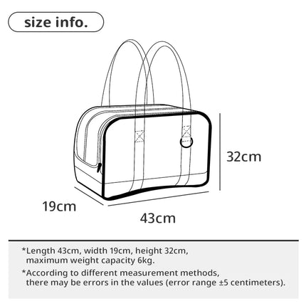 Breathable Nylon Pet Carrier Backpack - up to 6kg, Bag + Mat Options, Blue/Gray