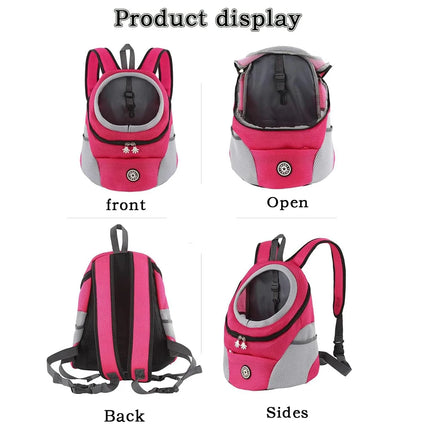Foldable Front Pet Carrier Backpack - Breathable Mesh, S/M/L for Dogs & Cats 1-12kg